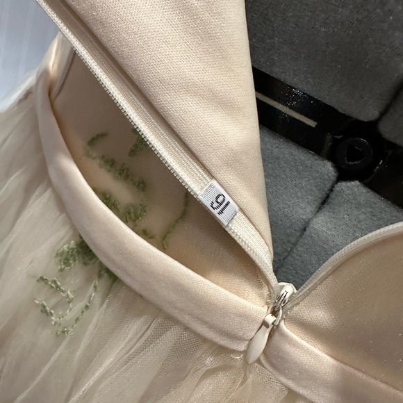 Cream colored beautiful tulle formal gown. Never worn or altered. - Picture 7 of 7